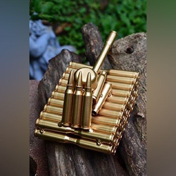 Folk-Art Military Battle Tank Made from Recycled Bullet Rifle Casings Figurine - Picture 13 of 15